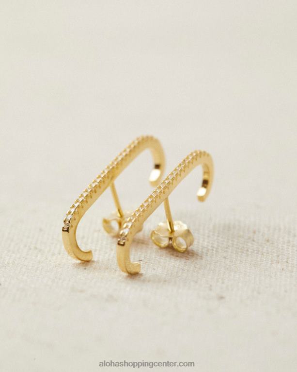 pysis - zlati kristalni uhani ženske Alohas 0D4R81124