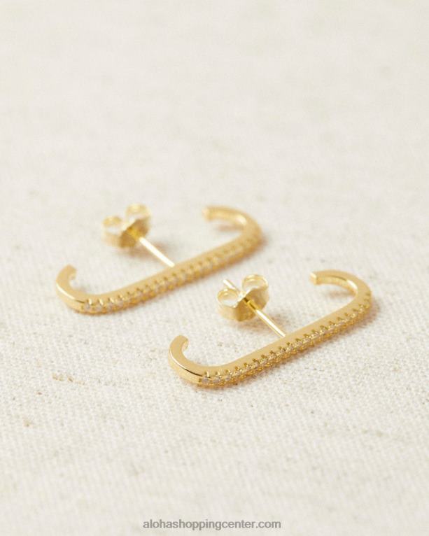 pysis - zlati kristalni uhani ženske Alohas 0D4R81124