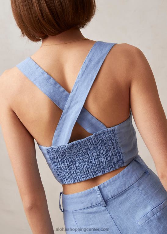 rai - modri platneni vrh ženske Alohas 0D4R8611