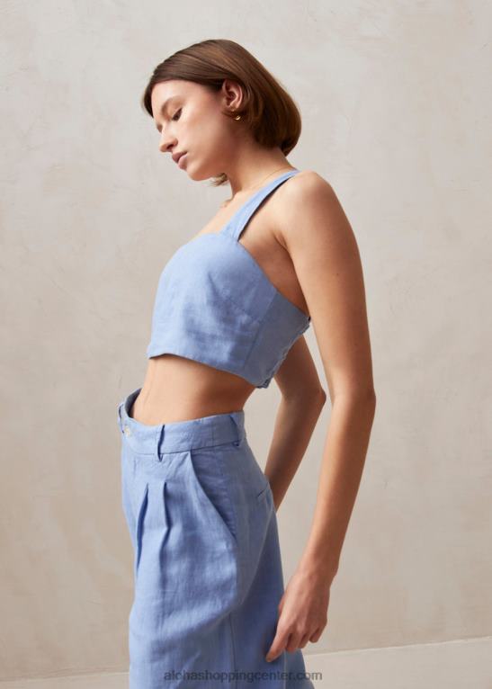 rai - modri platneni vrh ženske Alohas 0D4R8611