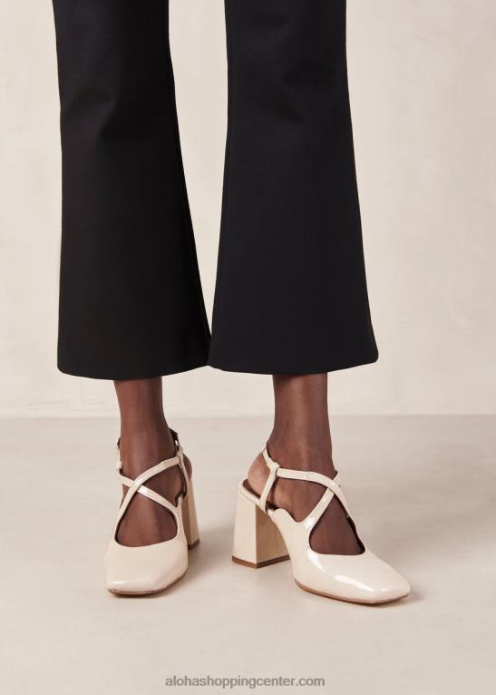 reggie - bele lakirane copate ženske Alohas 0D4R8288