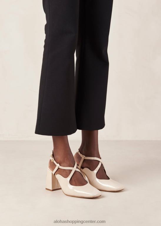 reggie - bele lakirane copate ženske Alohas 0D4R8288