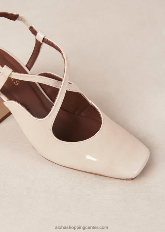 reggie - bele lakirane copate ženske Alohas 0D4R8288