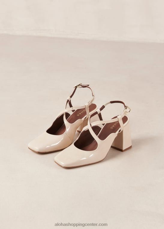 reggie - bele lakirane copate ženske Alohas 0D4R8288