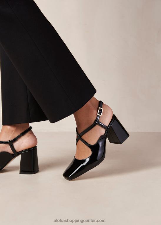 reggie – črne lakaste copate ženske Alohas 0D4R8287