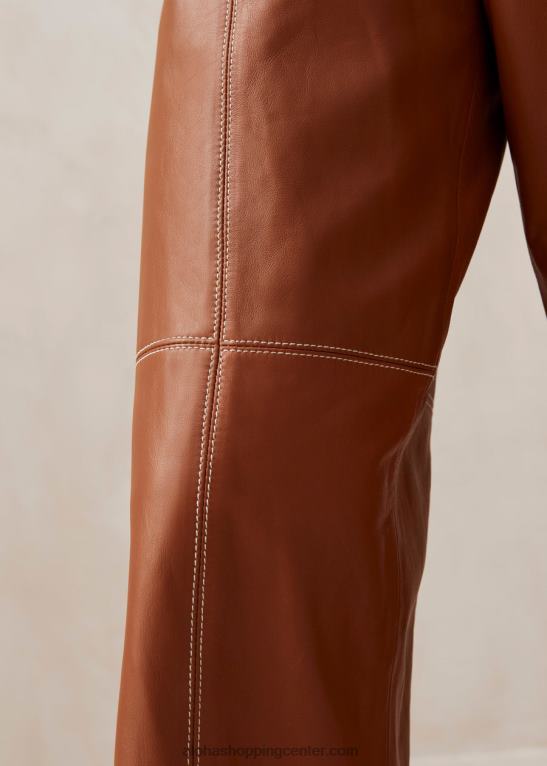 rennes - rjave usnjene hlače ženske Alohas 0D4R81019