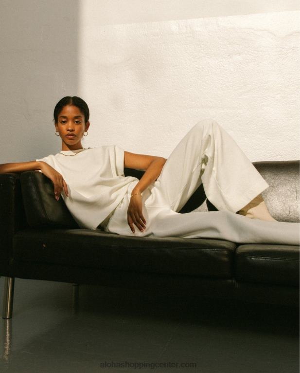 ristretto - bele bombažne hlače ženske Alohas 0D4R8795