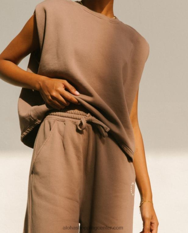 ristretto - rjave bombažne hlače ženske Alohas 0D4R8797