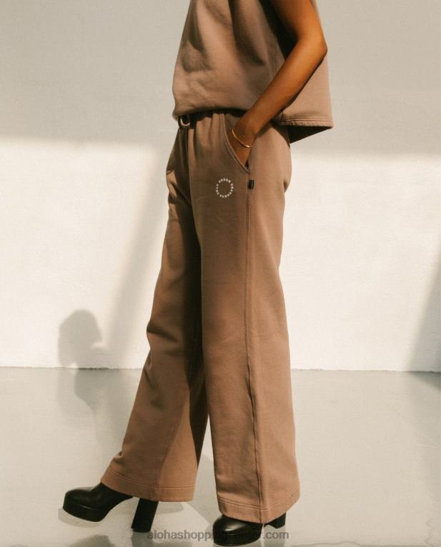 ristretto - rjave bombažne hlače ženske Alohas 0D4R8797