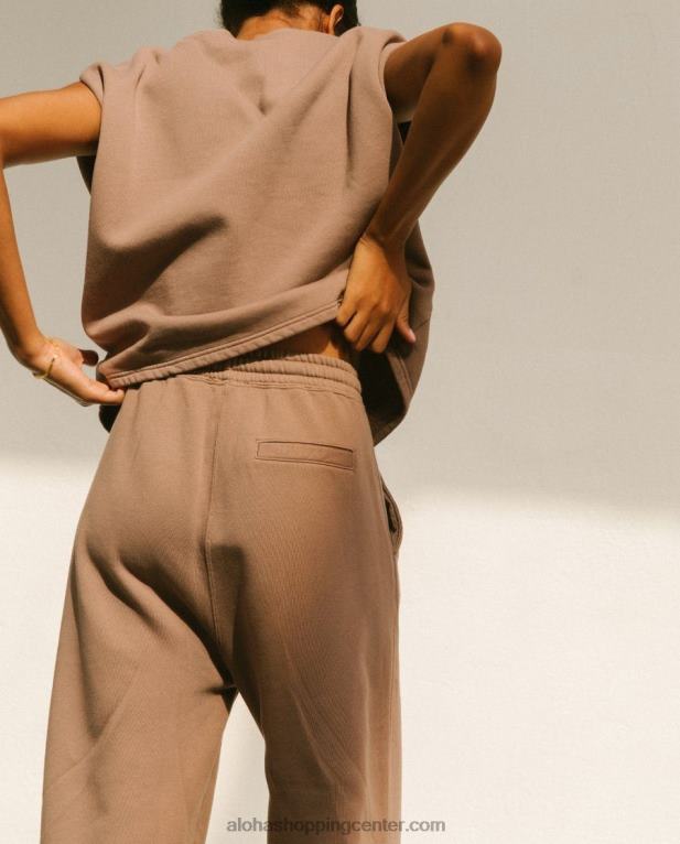 ristretto - rjave bombažne hlače ženske Alohas 0D4R8797