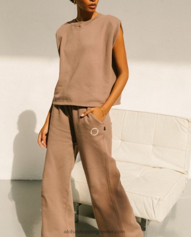 ristretto - rjave bombažne hlače ženske Alohas 0D4R8797