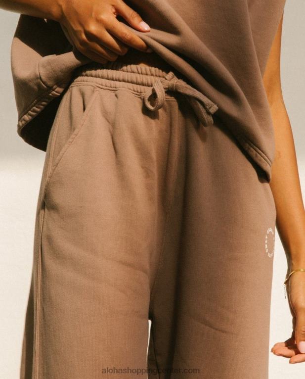 ristretto - rjave bombažne hlače ženske Alohas 0D4R8797