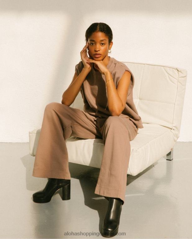 ristretto - rjave bombažne hlače ženske Alohas 0D4R8797