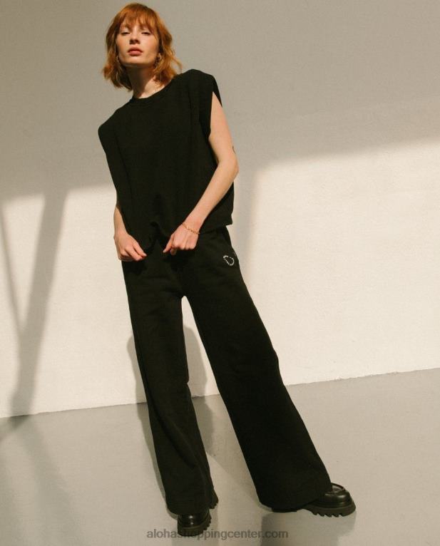 ristretto - črne bombažne hlače ženske Alohas 0D4R8796