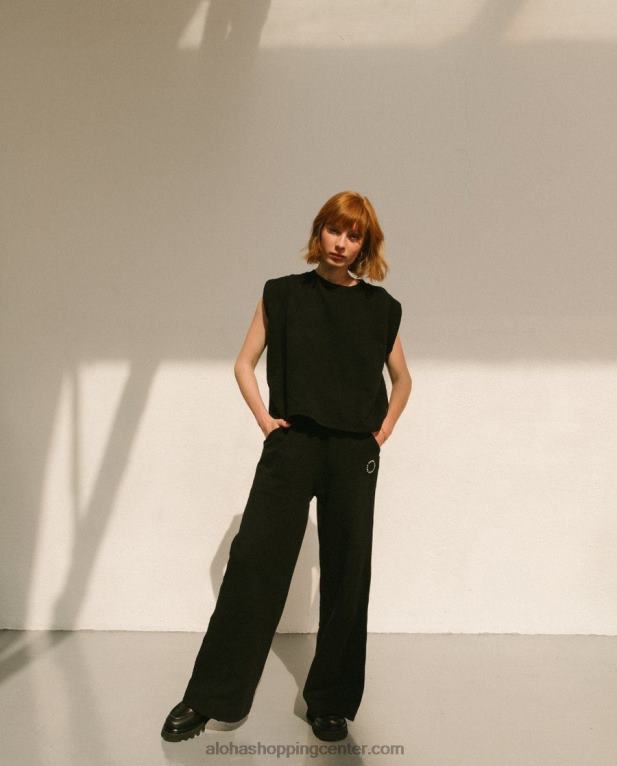 ristretto - črne bombažne hlače ženske Alohas 0D4R8796