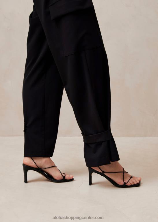 rita - črne cargo hlače ženske Alohas 0D4R8610