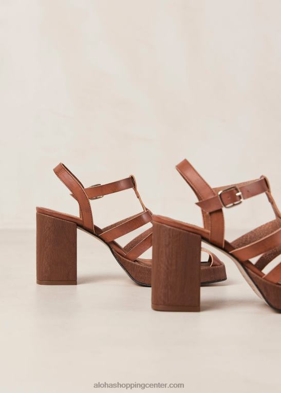 rolke - rjavi veganski usnjeni sandali ženske Alohas 0D4R8170