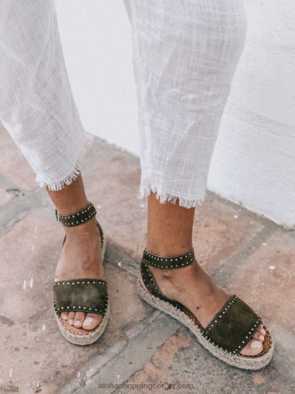 rome - zelene semiš espadrile ženske Alohas 0D4R8442