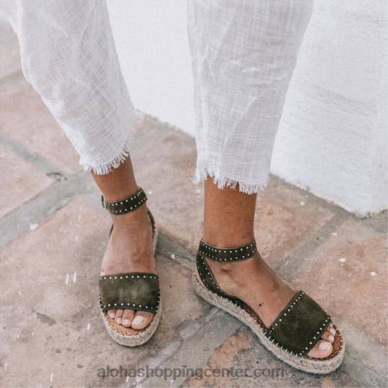 rome - zelene semiš espadrile ženske Alohas 0D4R8442