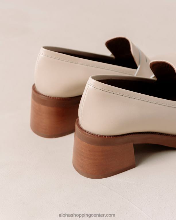 roxanne - beli usnjeni loaferji ženske Alohas 0D4R85