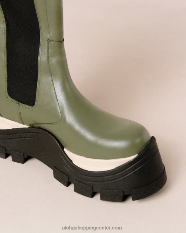 roxie chess - zeleni usnjeni škornji ženske Alohas 0D4R8549