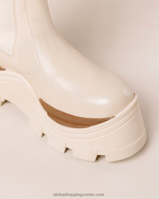 roxie marcona - beli usnjeni škornji ženske Alohas 0D4R8550