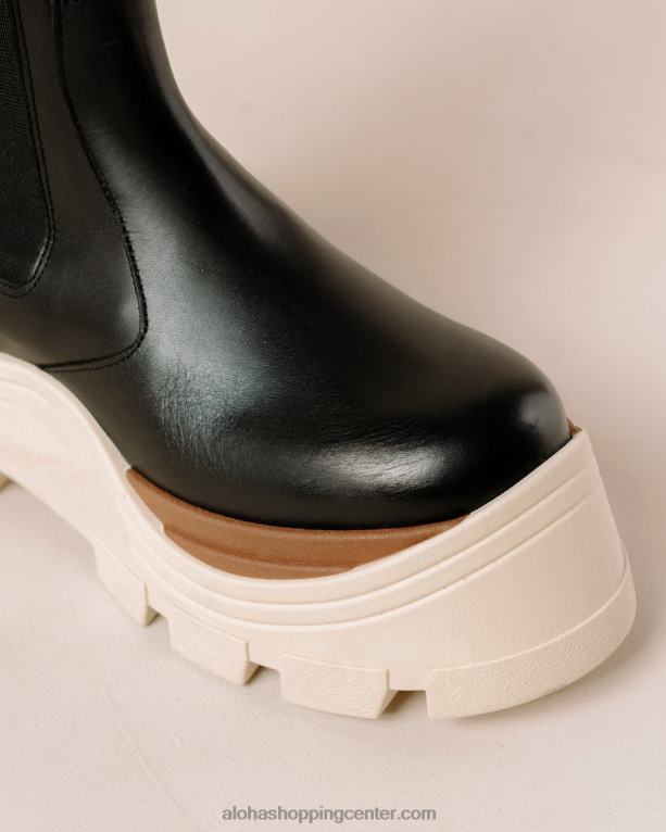 roxie marcona - črni usnjeni škornji ženske Alohas 0D4R8551