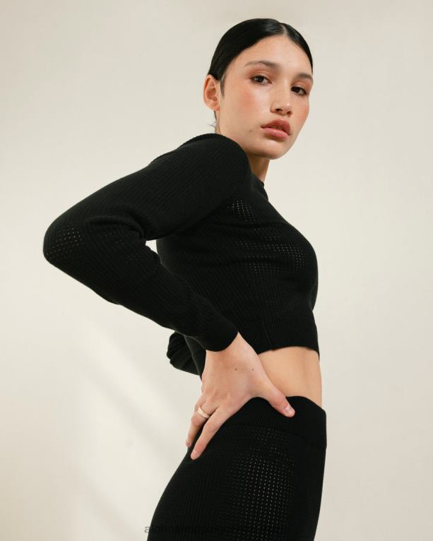 roy - črn pleten top ženske Alohas 0D4R8745