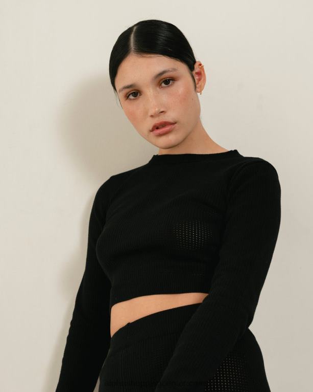 roy - črn pleten top ženske Alohas 0D4R8745