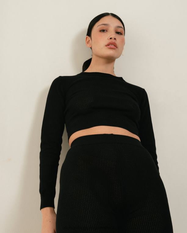 roy - črn pleten top ženske Alohas 0D4R8745