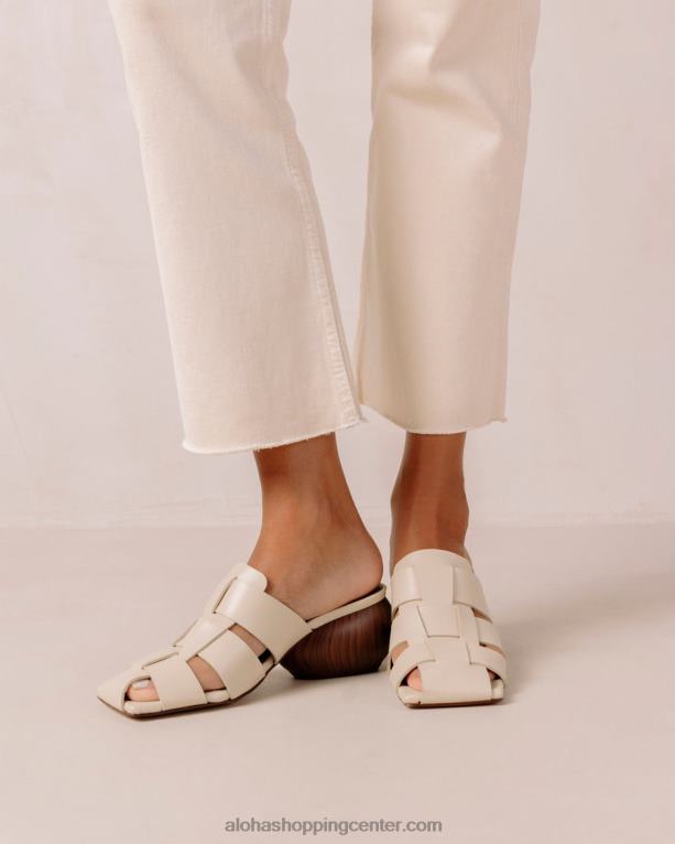 rubinasto bele tkane usnjene mule ženske Alohas 0D4R8381