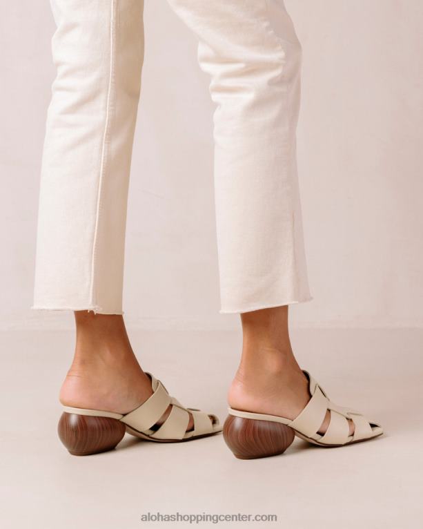 rubinasto bele tkane usnjene mule ženske Alohas 0D4R8381