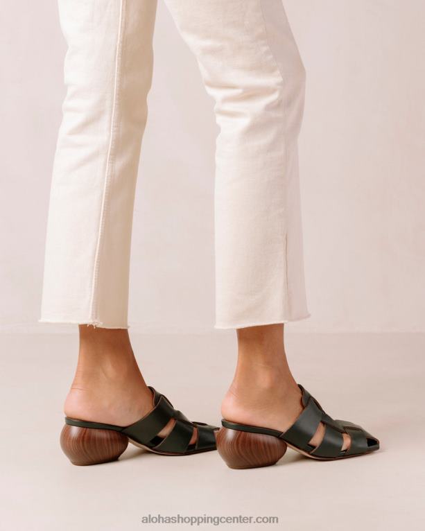 rubinasto zelene tkane usnjene mule ženske Alohas 0D4R8382