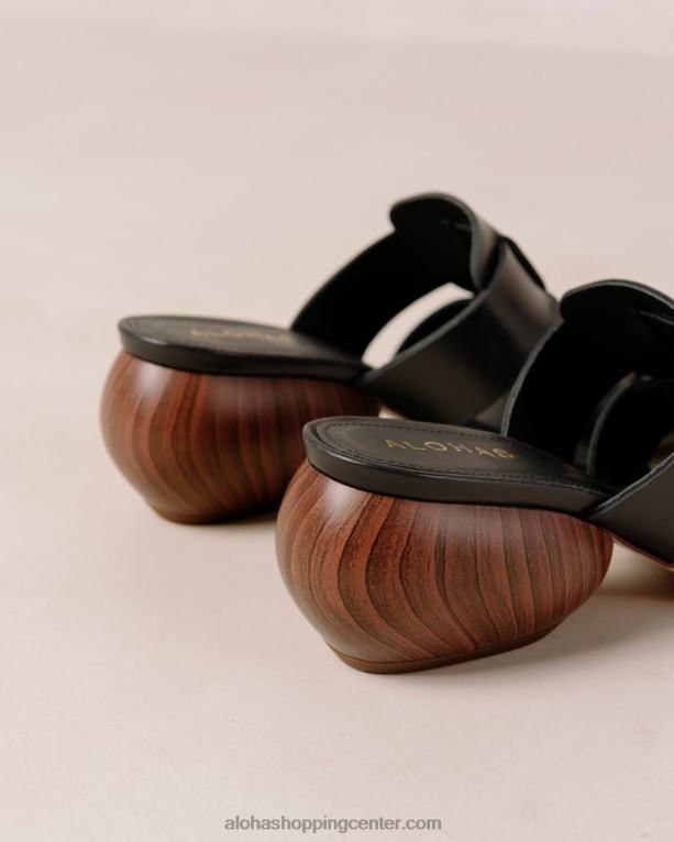 ruby - črne tkane usnjene mule ženske Alohas 0D4R8380