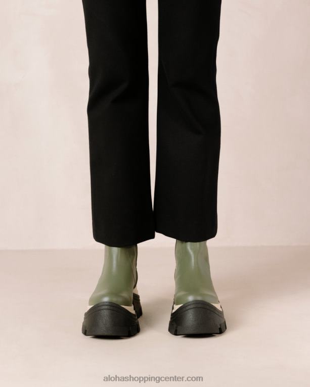 safirni šah - zeleni usnjeni škornji ženske Alohas 0D4R8330