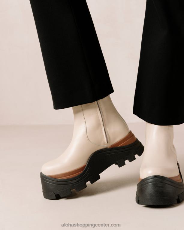 safirno beli usnjeni škornji ženske Alohas 0D4R8333