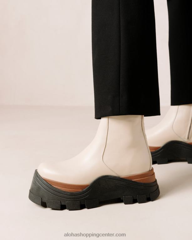 safirno beli usnjeni škornji ženske Alohas 0D4R8333