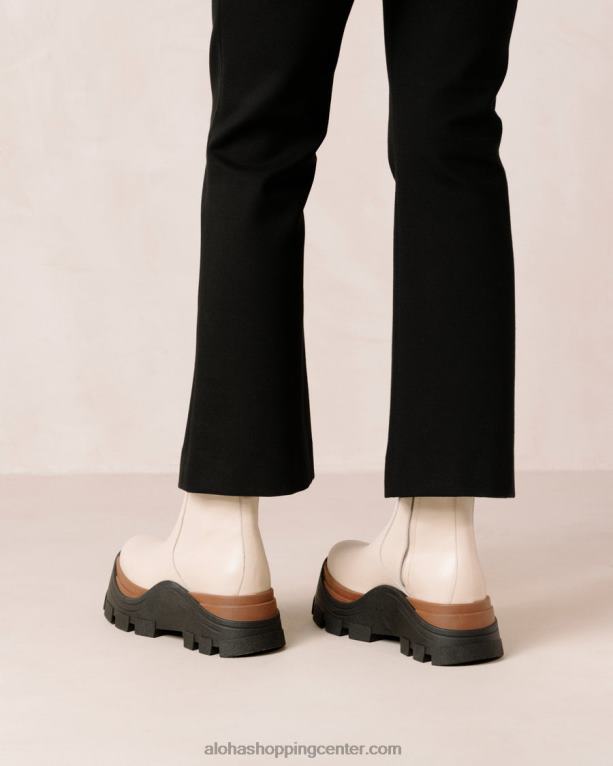 safirno beli usnjeni škornji ženske Alohas 0D4R8333