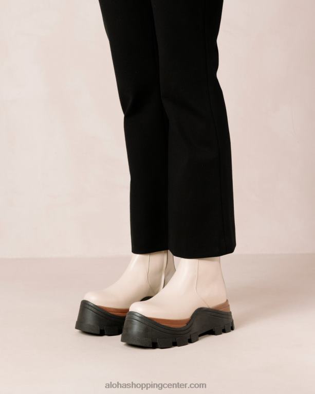 safirno beli usnjeni škornji ženske Alohas 0D4R8333