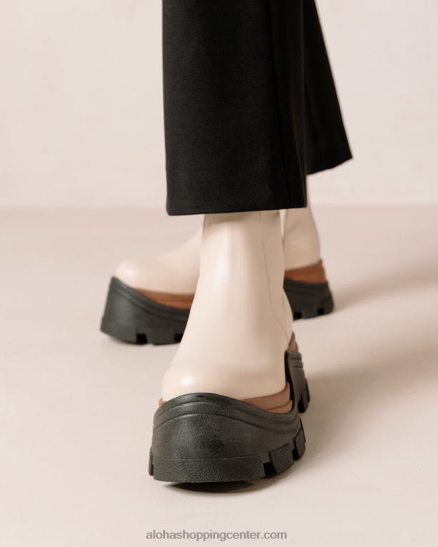 safirno beli usnjeni škornji ženske Alohas 0D4R8333