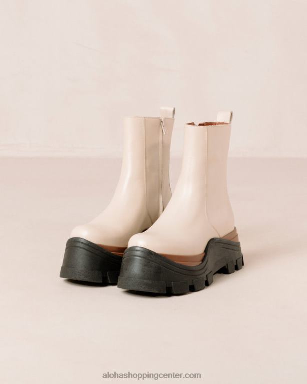 safirno beli usnjeni škornji ženske Alohas 0D4R8333