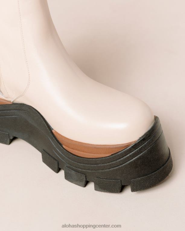 safirno beli usnjeni škornji ženske Alohas 0D4R8333