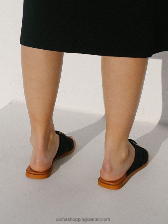 samba - črne usnjene patike ženske Alohas 0D4R8542