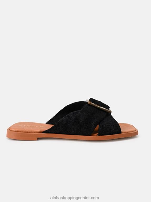samba - črne usnjene patike ženske Alohas 0D4R8542