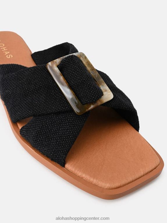 samba - črne usnjene patike ženske Alohas 0D4R8542