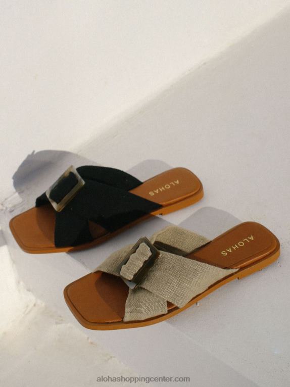 samba - črne usnjene patike ženske Alohas 0D4R8542