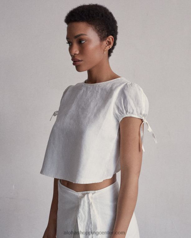 sanjska dežela - beli platneni vrh ženske Alohas 0D4R8951