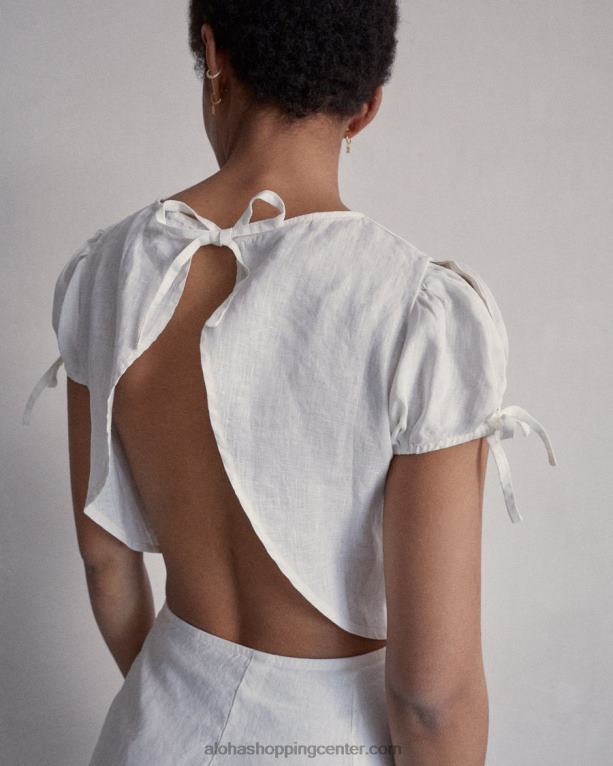 sanjska dežela - beli platneni vrh ženske Alohas 0D4R8951