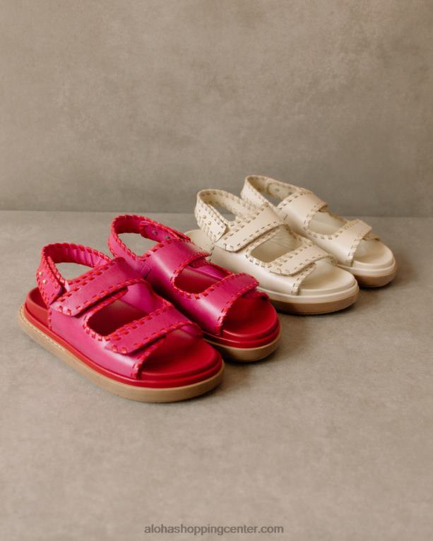 sod - bele in bež usnjene sandale ženske Alohas 0D4R8480