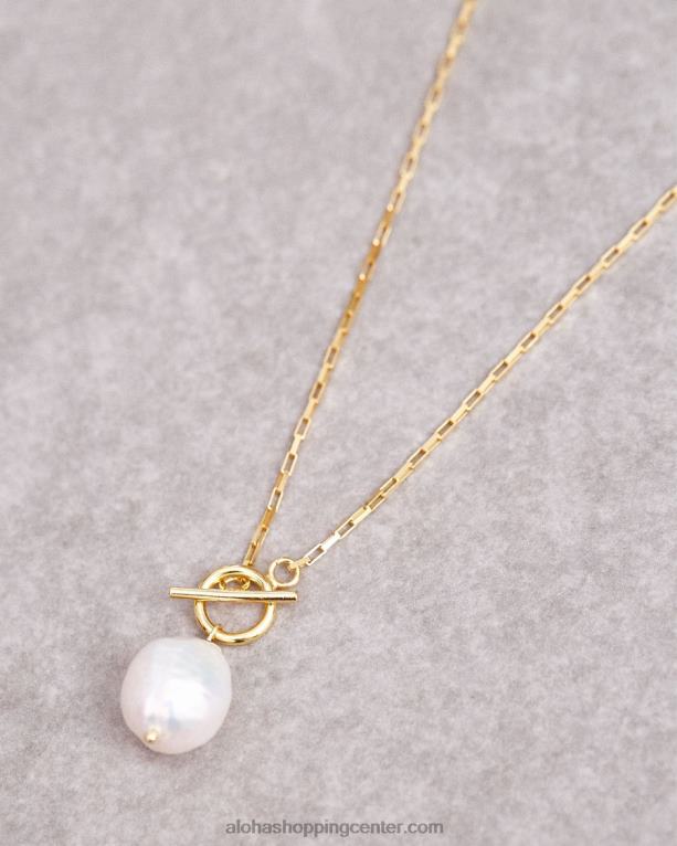 solza - biserna in zlata ogrlica ženske Alohas 0D4R81029